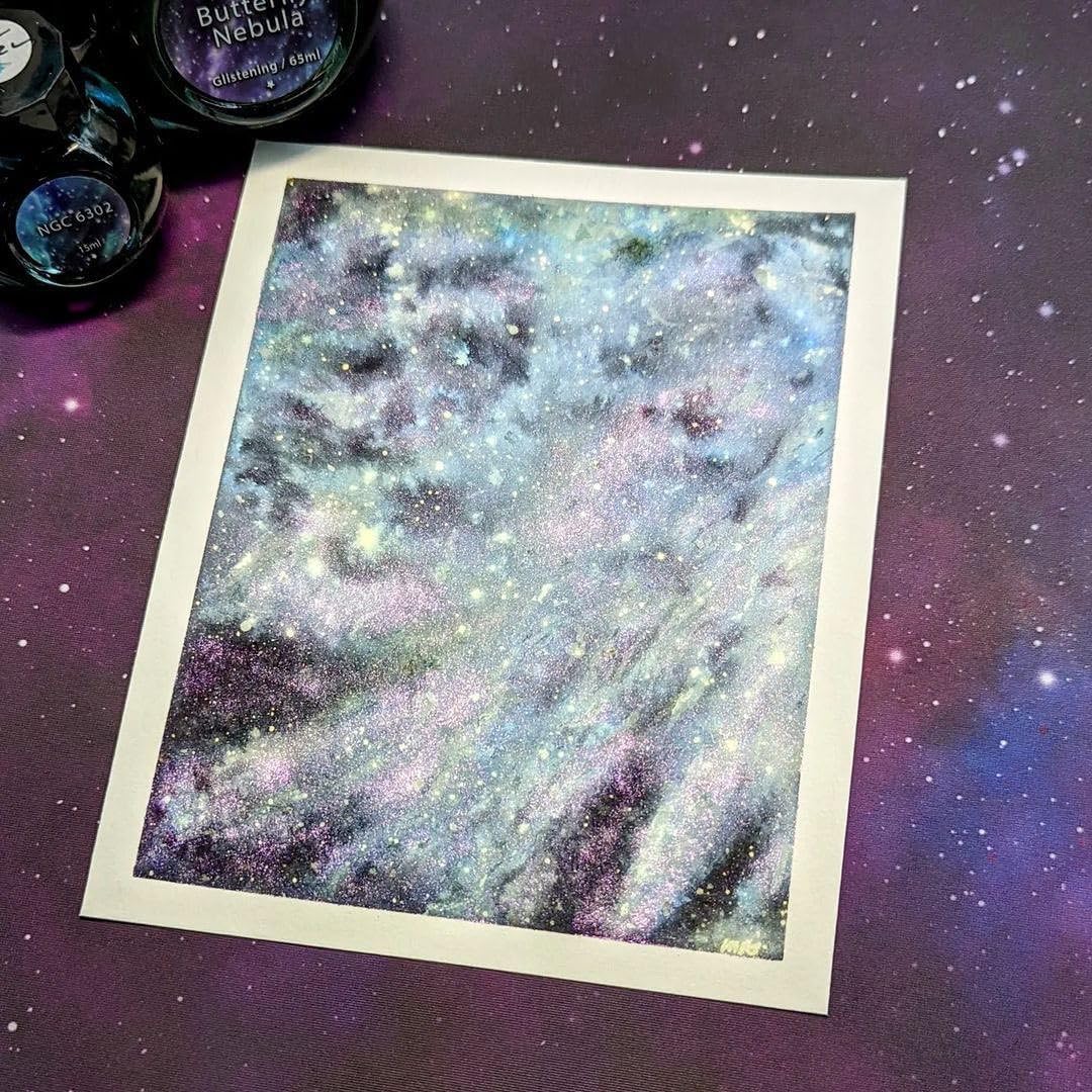 Colorverse Fountain Pen Ink Blue Butterfly Nebula 65ml & NGC 6302